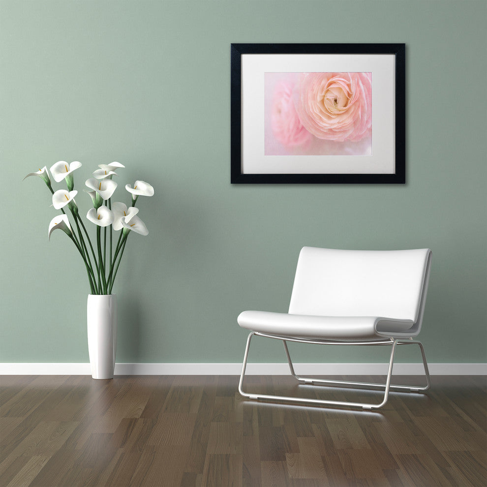 Cora Niele ''Soft Pink Flower Bouquet'' Matted Framed Art