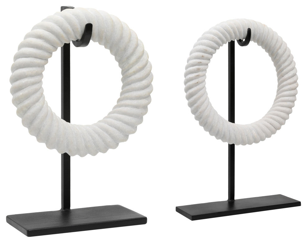 Amrita Sculpture, White (Set of 2)