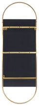 Nobles Framed Capsule Mirror, Gold 16x48