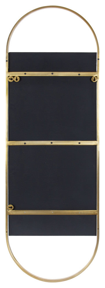 Nobles Framed Capsule Mirror, Gold 16x48