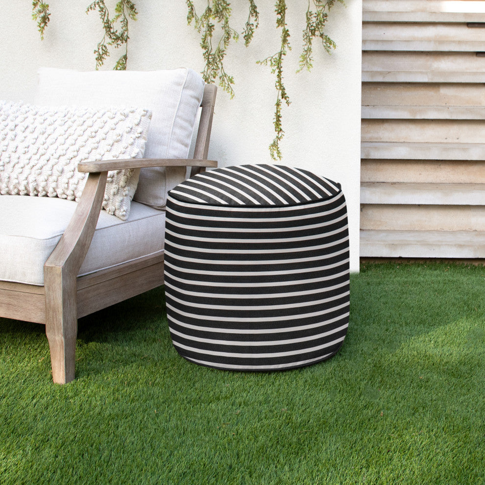 Mozaic Home Shore Classic Indoor/Outdoor Round Bean Pouf 20x20x18"