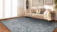 Couristan Marina Lillian Area Rug, Slate Blue-Oyster, 3'11"x5'6"