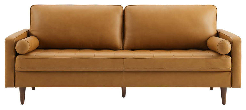 Valour 81" Leather Sofa, Tan