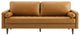 Valour 81" Leather Sofa, Tan
