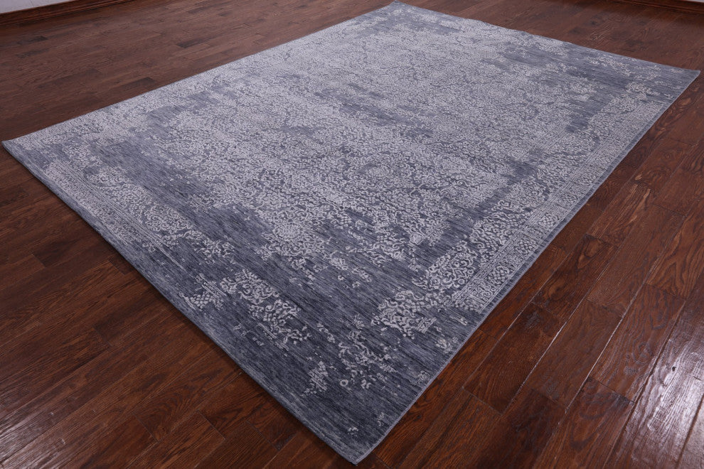 Persian Hand-Knotted Wool and Silk Rug 7' 10" X 10' 7" Q6256