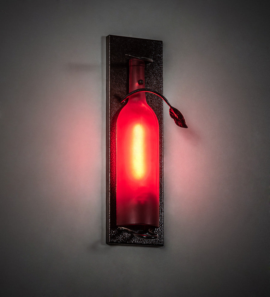 5 Wide Tuscan Vineyard Wine Bottle Wall Sconce