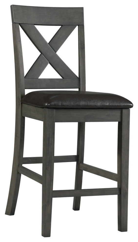 Picket House Furnishings Alexa 7PC Counter Height Dining Set in Gray