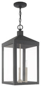 Livex Lighting Scandinavian Gray 3-Light Outdoor Pendant Lantern