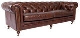 Birmingham Sofa Cappuccino Brown Leather
