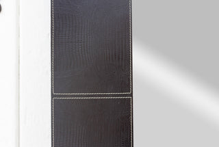 Tall Thai Embossed Leather Mirror
