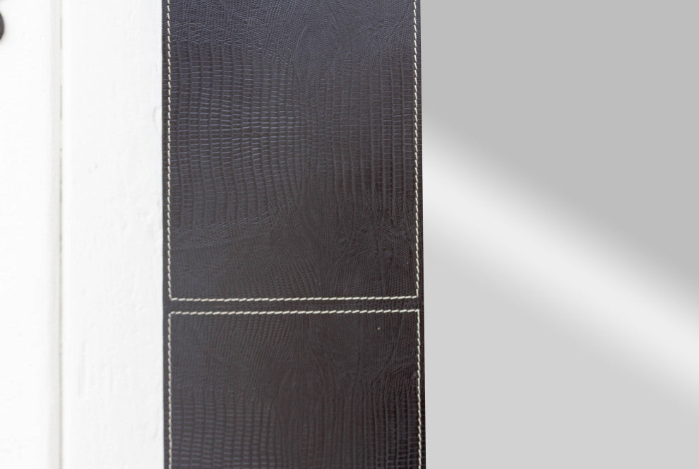 Tall Thai Embossed Leather Mirror