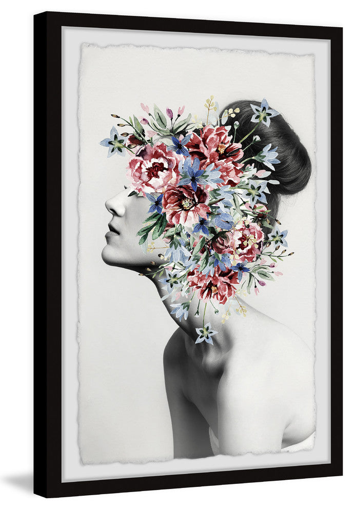 "Floral Thoughts" Framed Painting Print, 8"x12"
