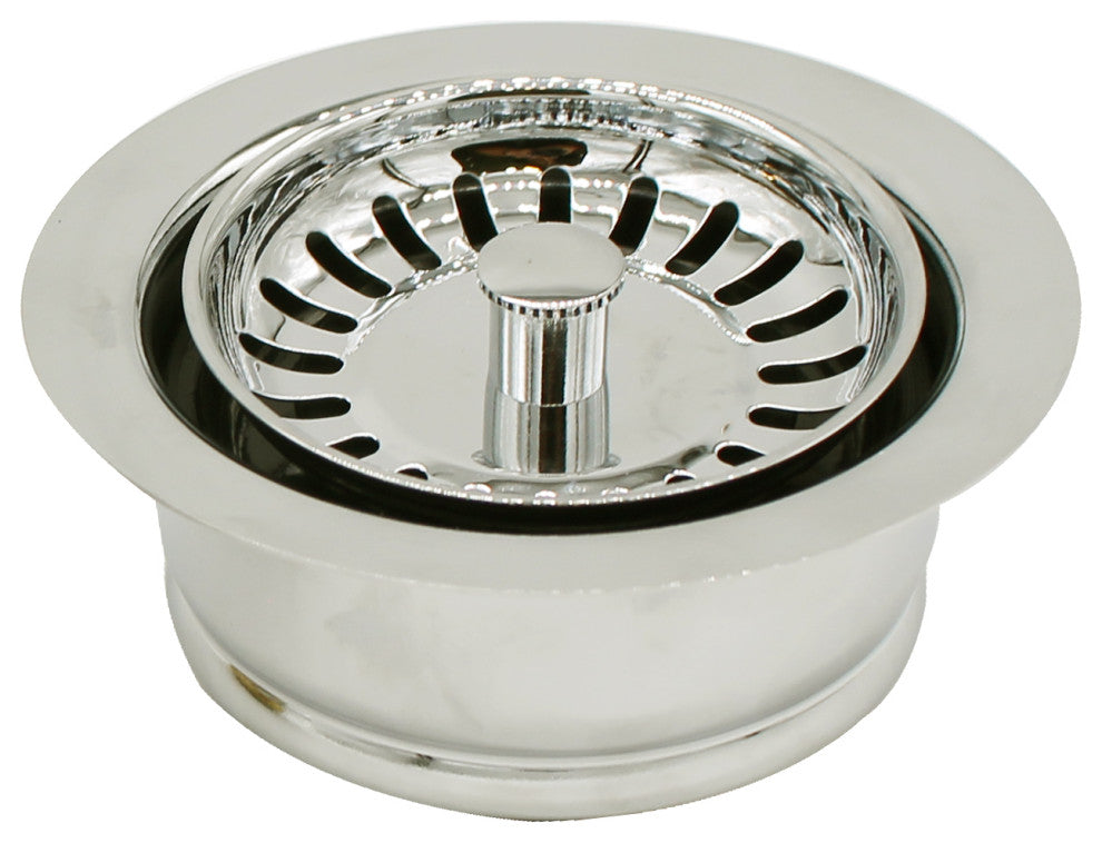 Insinkerator Style Disposal Flange and Strainer, Polished Nickel