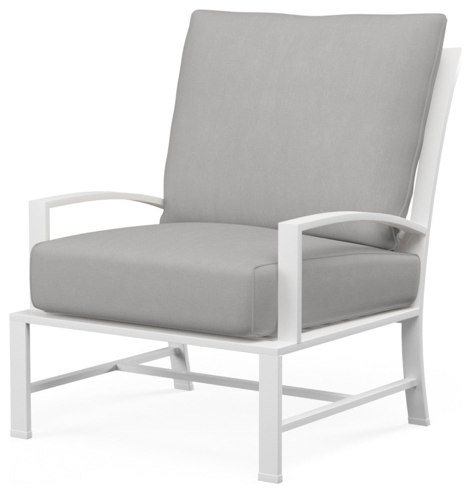 Bristol Canvas Granite Sunbrella Upholstered Fabric Outdoor Club Chair