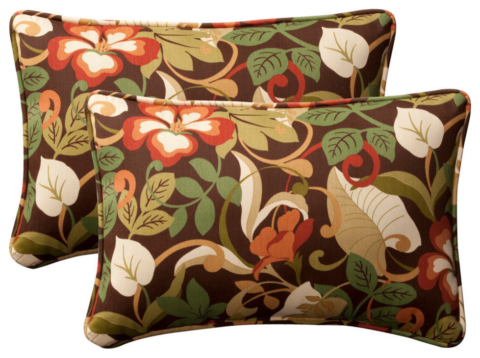 Coventry Brown Oversized Rectangle Throw Pillow, Set of 2