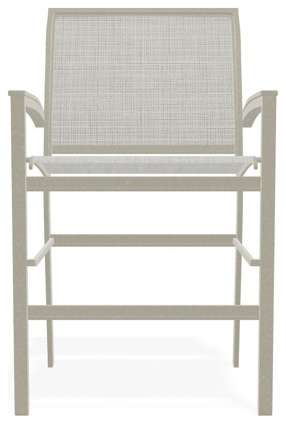 Bazza Sling Balcony Height Stackable Outdoor Stool, Deacon/Storm