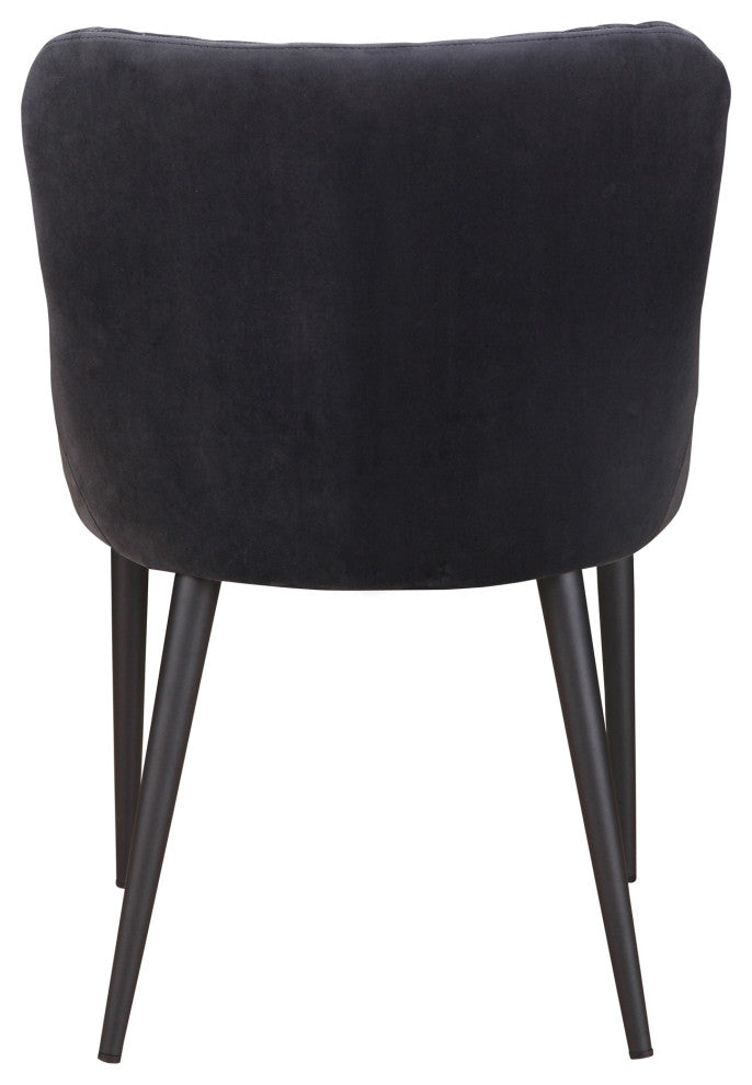 Contemporary Etta Dining Chair Dark Grey - Grey