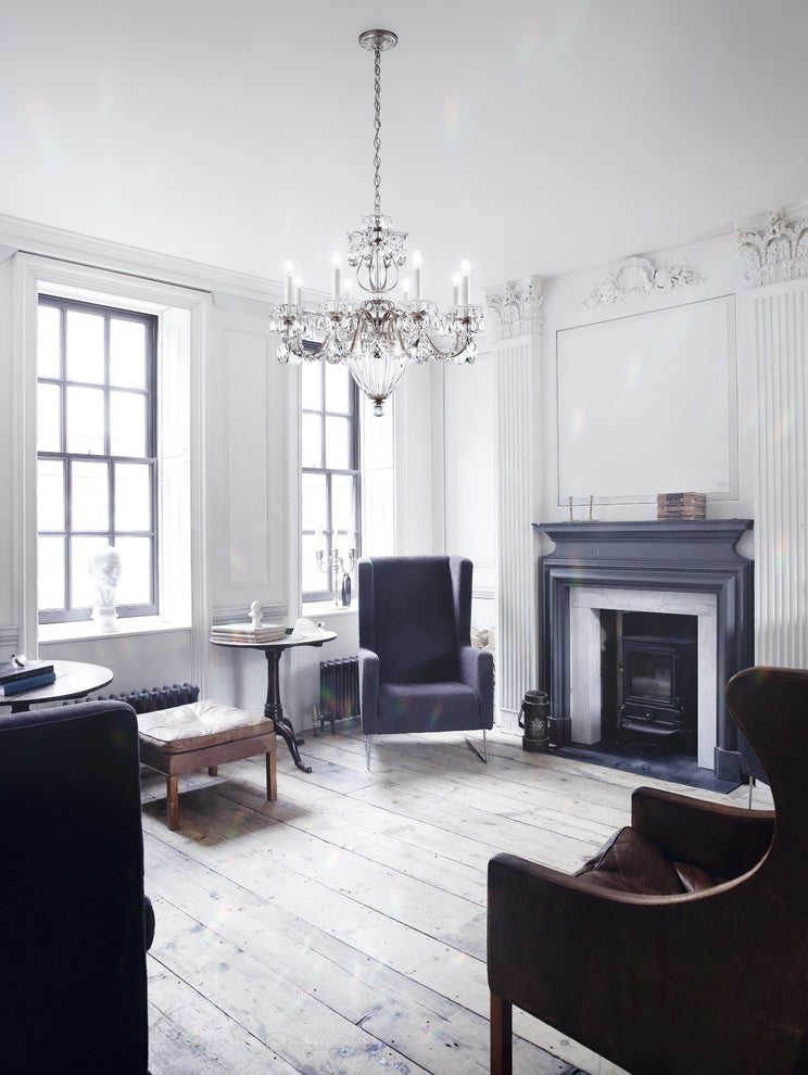 Bagatelle 1-Light Pendant in Antique Silver With Clear Heritage Crystal