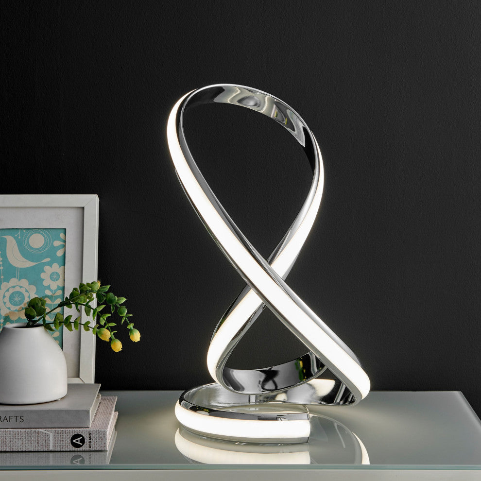 Ellis Touch Dimmable Integrated LED Chrome Table Lamp