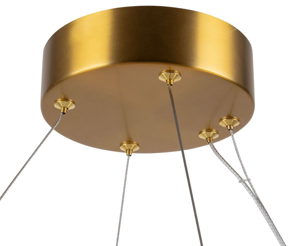 Camila - 1-Light Chandelier - Brushed Brass - 27"W