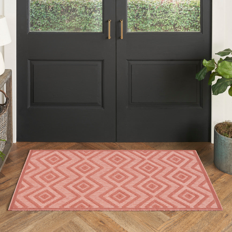 Nourison Versatile 2' x 4' Coral/Orange Modern Area Rug