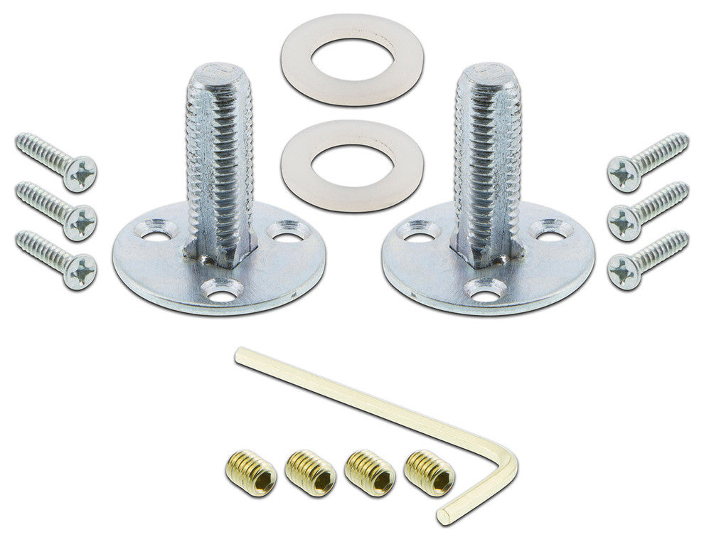 Single Classic Rosette With Waldorf Knob, Antique Pewter, Polished Brass, Double