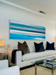 "Pikakari" Print on White Wood, 60"x20"