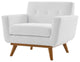 Armchair Accent Chair, Fabric, White, Modern, Living Lounge Hotel Hospitality