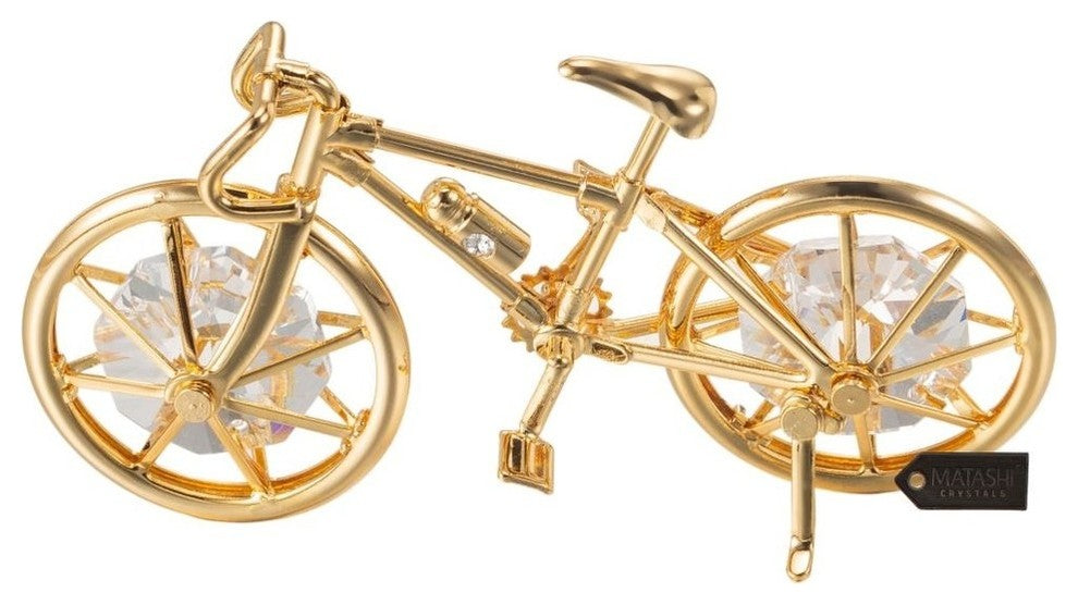 24K Gold Plated Bicycle Ornament