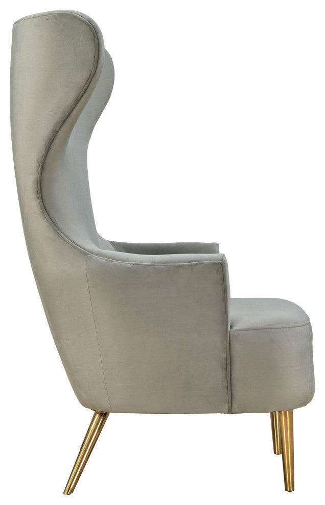 Julia Grey Wingback Chair - Grey