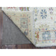 Organic Wool Hand Knotted Ivory Angora Ushak Oriental Rug, 4'1" x 6'0"