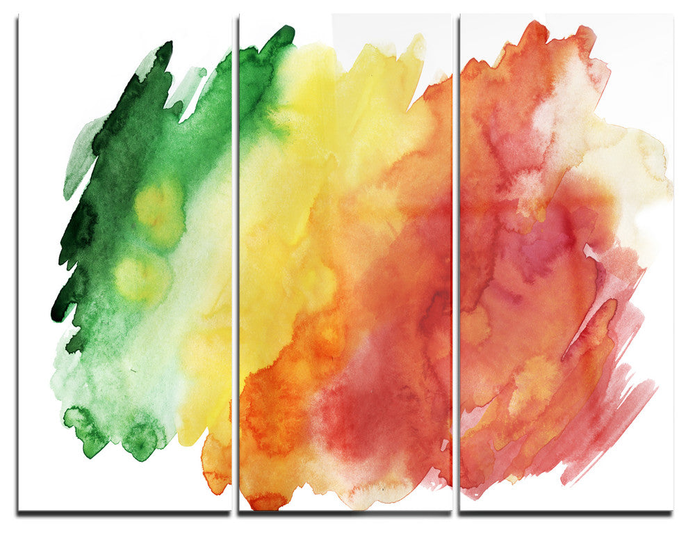 "Color Explosion" Glossy Metal Wall Art, 3 Panels, 36"x28"