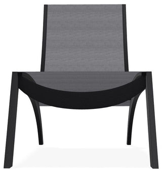 Dune Sling Stackable Outdoor Hydro-Lounge Chaise, Augustine Pewter/Black