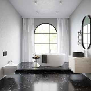 Monaco Round Vessel Sink, Matte Black