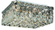Cascade 12" Wide 4-Light Contemporary Square Small Flush Mount, Chrome