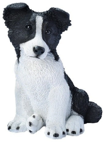 Border Collie Puppy Dog Statue Sculpture Figurine