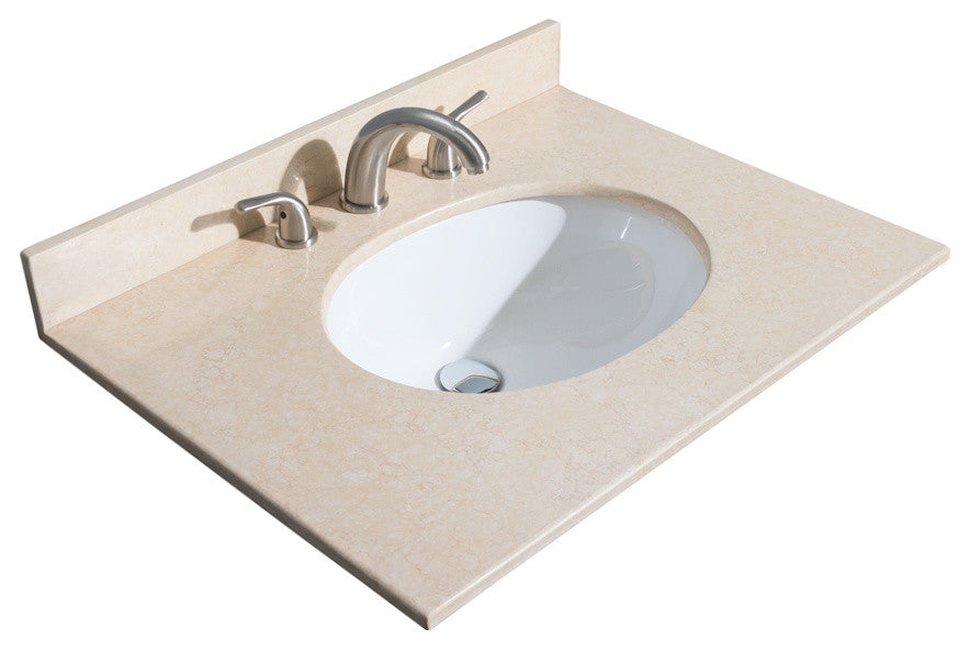 Sheffield 30" Dark Gray Single Vanity, Ivory Marble Top, Um Rd Sink, Med Cab