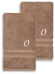 Denzi Hand Towels With Monogrammed Letter, Set of 2, O