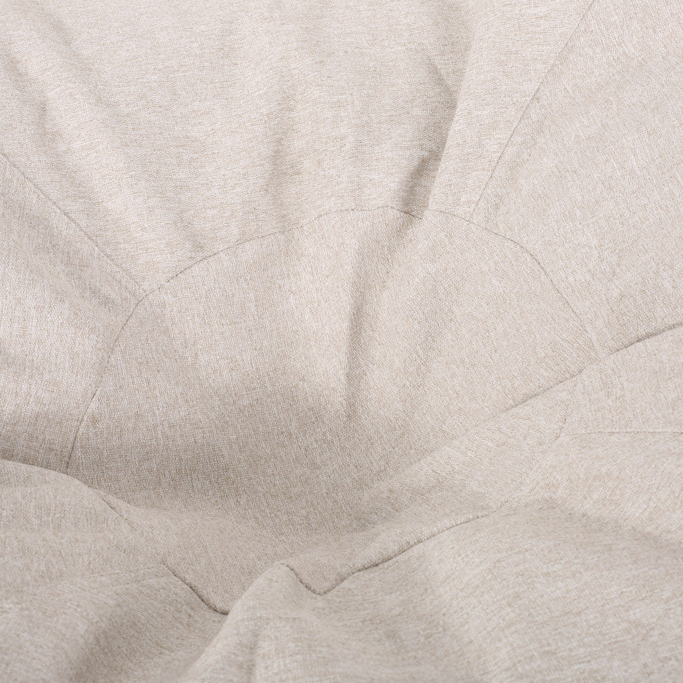 Sasser Hudgeons Boho 5 Foot Striped Bean Bag, Natural + Gray Stripes, 54 W X 54