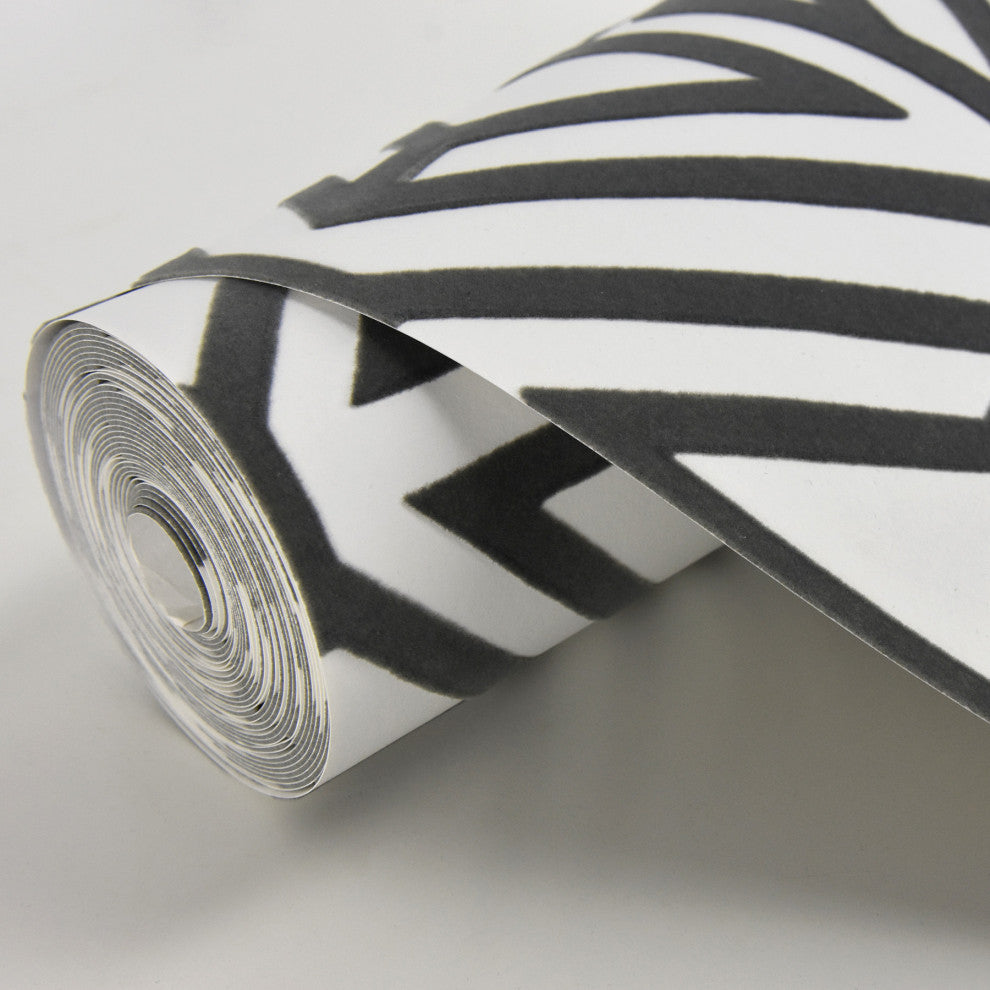 Helios Taupe Geometric Wallpaper Bolt