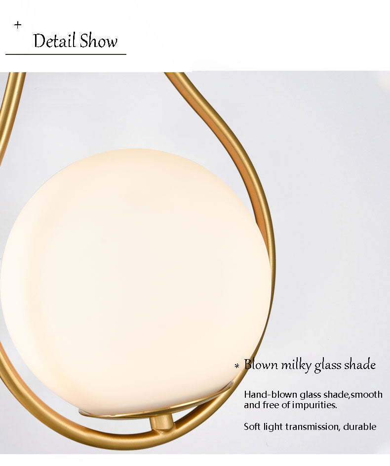 Modern Globe Wall Sconce Bath Vanity Wall Light Fixture Brass Finish, 2-Pack