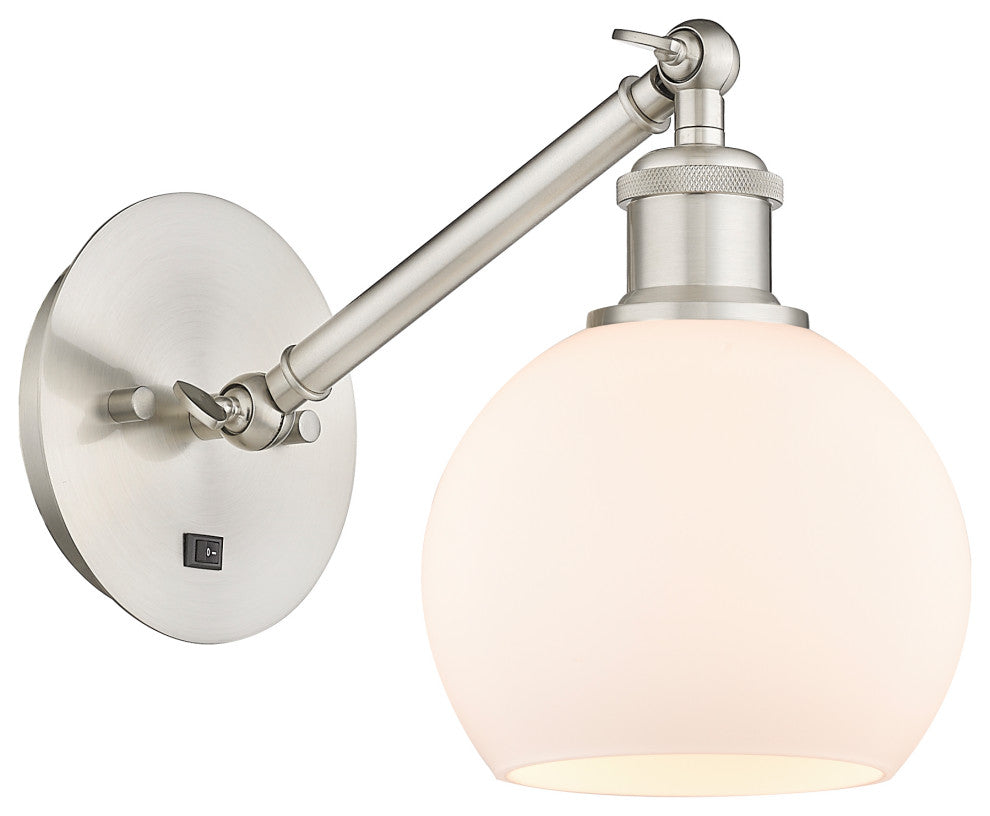 Innovations 317-1W-SN-G121-6-LED 1 Light Sconce, Brushed Satin Nickel