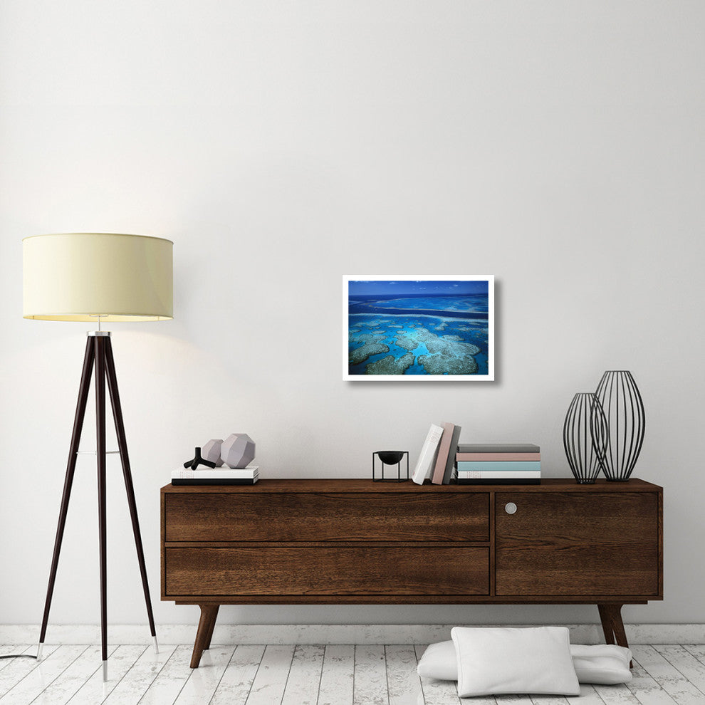 "Channel separating Hardy Reef/Hook Reef, Great Barrier Reef" Paper Art, 26"x18"