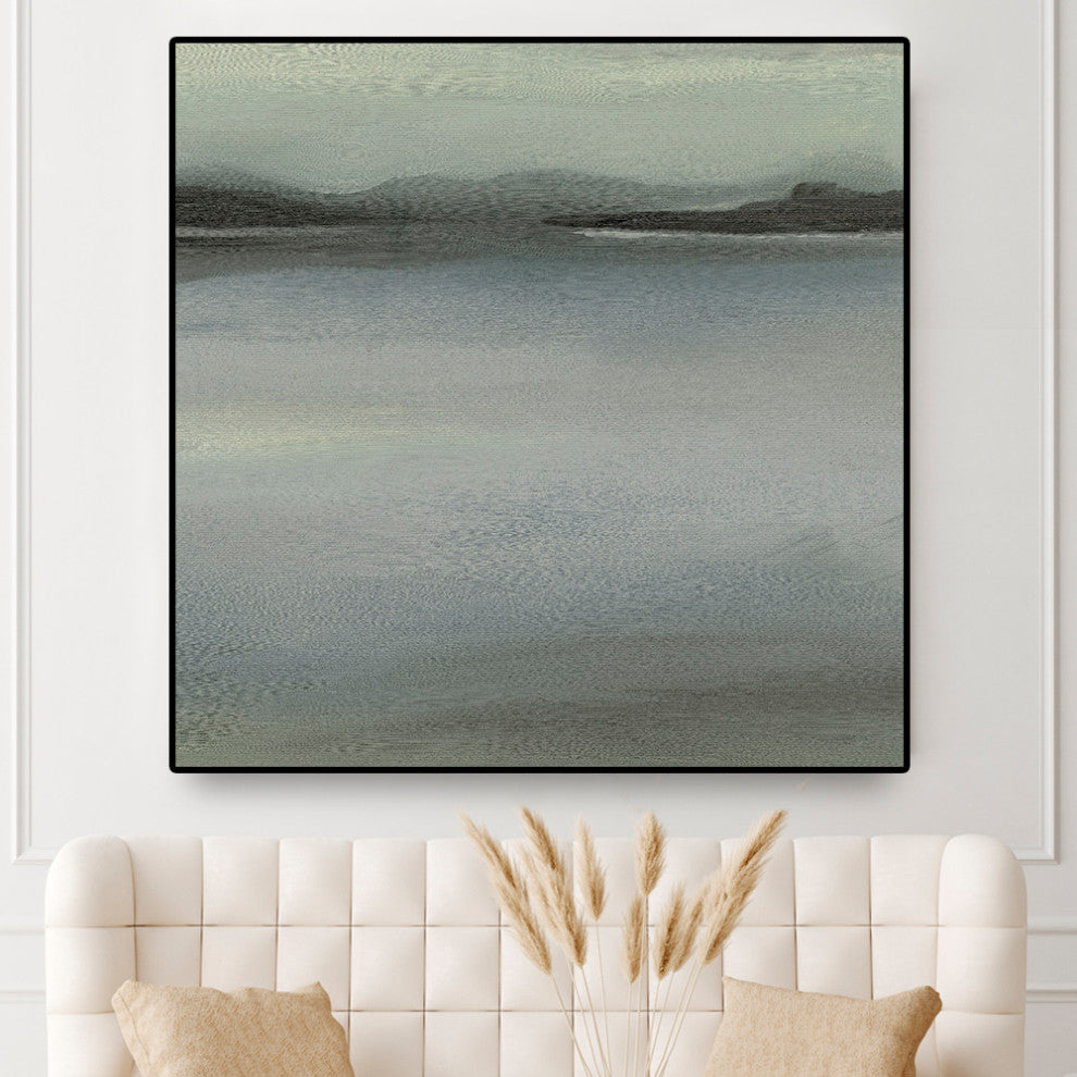 "Abstract Horizon V" Oversized Framed Canvas, 45" x 45"