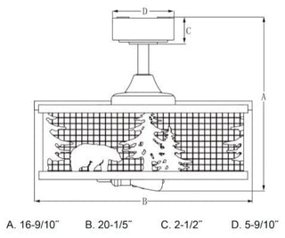 Kodiak 21" Ceiling Fan, Oil Rubbed Bronze and Burnished Teak