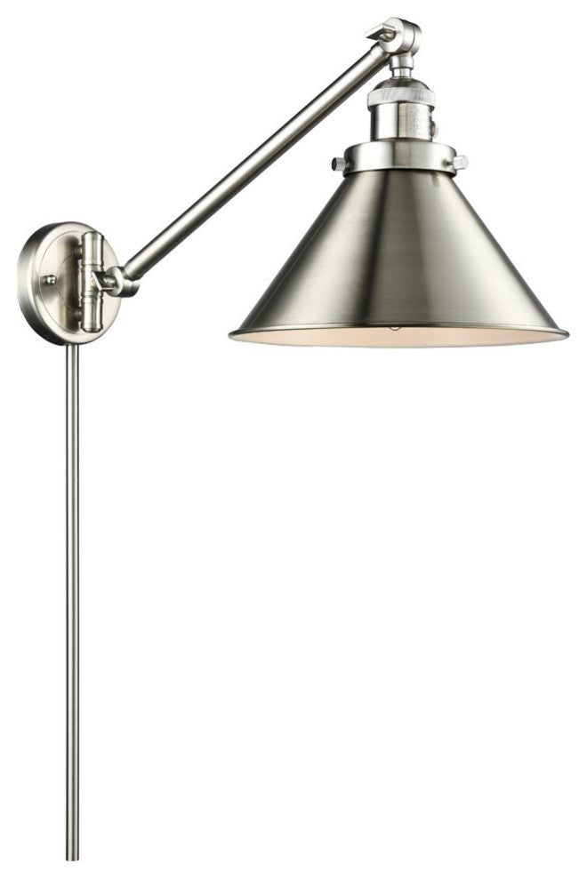 Briarcliff 1-Light LED Swing Arm Light, Brushed Satin Nickel