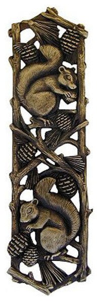 Squirrel Pull, Antique-Style Brass