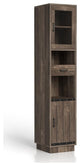 Bowery Hill Wood Multimedia Storage Tower Shelf in Reclaimed Oak