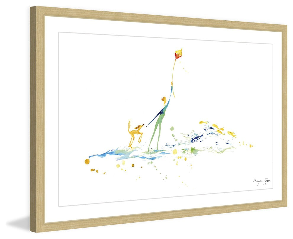 Marmont Hill, "Boy and His Dog" by Maya Gur Framed Painting Print, 36x24
