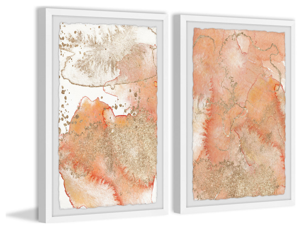 Tectonic Faults Diptych, 2-Piece Set, 20x30 Panels